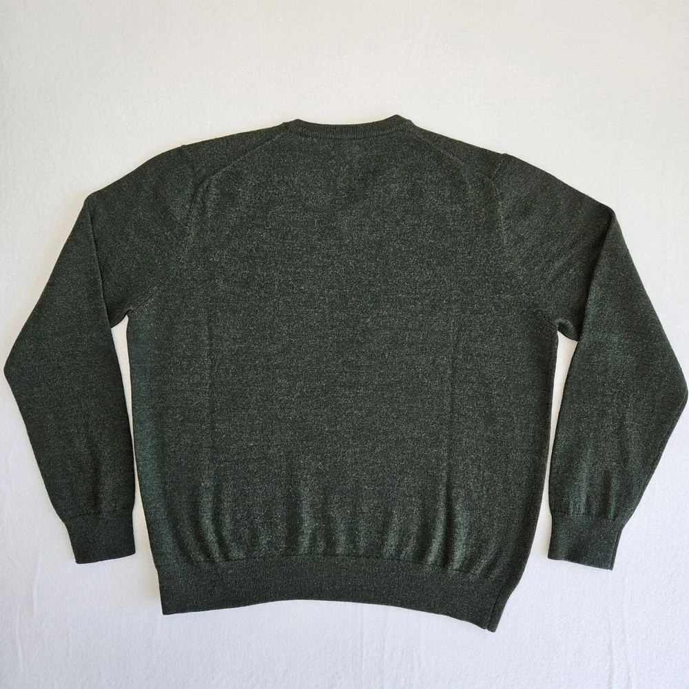 Thomas Dean Crew Neck Sweater Men's Wool Blend Size L Large